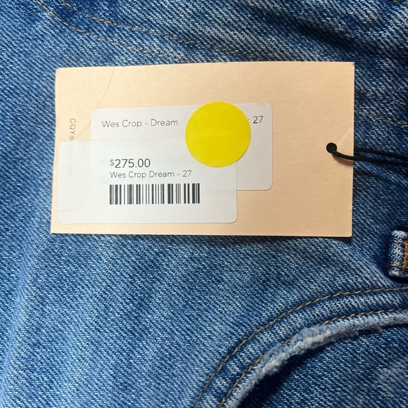 NWT CQY Denim Wes Cropped Jeans, Dream Wash, 100% Cotton Size 27 - Picture 7 of 11